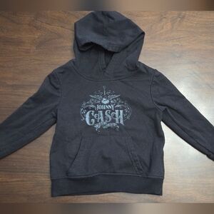 Johnny Cash Black Graphic Hoodie - 2T